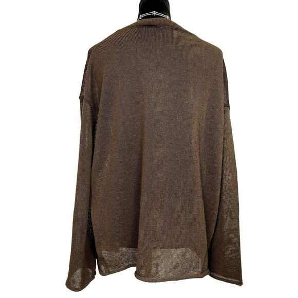 NWT - Zara Rustic Knit Brown Over Sized Sweater - Picture 2 of 6